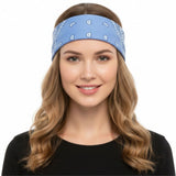 BANDANA Paisley 100% COTTON Head Wrap Durag Bandanna Summer Biker Scarf Mask - Sky Blue