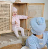 Cozy Bear Beanie Hat for Babies & Kids - Winter Warmth - 3-12 Months - Close-Up Angle