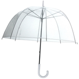 Birdcage Clear Dome Umbrella Wedding Rain Transparent Parasol Manual Bird Cage - Clear - Front View