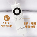 Sunbeam Sleep Perfect Soft Heated Washable Quilted Electric Blanket - King - Rear View