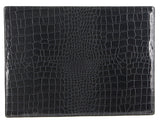 de Burg 4 Piece Table Place Mat Set Placemat with Croc Pattern - Blue - Side View