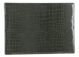 de Burg 4 Piece Table Place Mat Set Placemat with Croc Pattern - Green - Side View