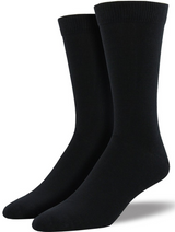 1 Pair Premium Bamboo Loose Top Socks Diabetic Diabetes Circulation Eco Sox - Black - 2-8 - Front View