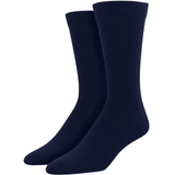 1 Pair Premium Bamboo Loose Top Socks Diabetic Diabetes Circulation Eco Sox - Navy - 7-11 - Front View