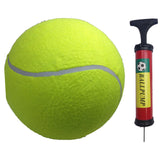 10 GIANT TENNIS BALL with BALL PUMP Air Inflator for Autographs Signatures - Front View
