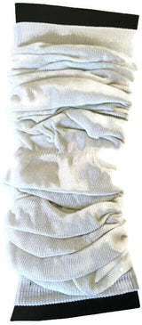 12 LEG WARMERS Knitted Womens Neon Party Knit Ankle Fluro Dance Costume 80s BULK - White - Top-Down View