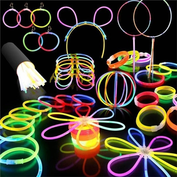 15-Pack Bright Neon Glow Sticks - Illuminate Your Next Party, Rave, or Event - 20cm Long