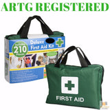 210PCS Emergency FIRST AID KIT Medical Travel Set Workplace Family Safety Office - Top-Down View