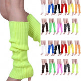 24x Womens Leg Warmers Disco Winter Knit Dance Party Crochet Legging Socks Costume - Assorted Pack - Front View