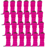 24x Womens Leg Warmers Disco Winter Knit Dance Party Crochet Legging Socks Costume - Purple - Front View