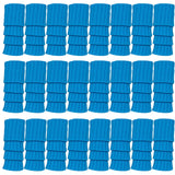24x Womens Leg Warmers Disco Winter Knit Dance Party Crochet Legging Socks Costume - Topaz Blue - Top-Down View