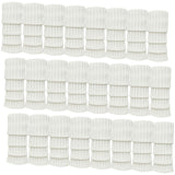 24x Womens Leg Warmers Disco Winter Knit Dance Party Crochet Legging Socks Costume - White - Top-Down View