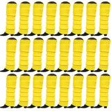 24x Womens Leg Warmers Disco Winter Knit Dance Party Crochet Legging Socks Costume - Yellow - Side View