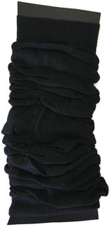 24 LEG WARMERS Knitted Womens Neon Party Knit Ankle Fluro Dance Costume 80s BULK - Black - Side View