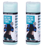 2x INSTANT COOLING TOWEL UPF 50+ Ice Cold Sport Sweat Absorbing Leisure 66x43 - Front View