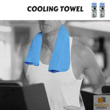 2x INSTANT COOLING TOWEL UPF 50+ Ice Cold Sport Sweat Absorbing Leisure 66x43 - Side View