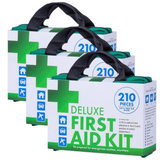 3x 210PCS EMERGENCY FIRST AID KIT Medical Travel Set Workplace Office ARTG BULK - Front View