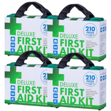 4x 210PCS EMERGENCY FIRST AID KIT Medical Travel Set Workplace Office ARTG BULK - Front View