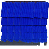 6x Womens Leg Warmers Disco Winter Knit Dance Party Crochet Legging Socks Costume - Blue - Front View