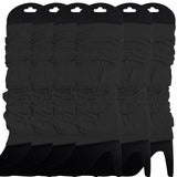 6x LEG WARMERS Knitted Womens Neon Party Knit Ankle Fluro Dance Costume 80s BULK - Black