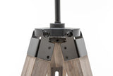 LARGE TRIPOD FLOOR LAMP Linen Shade Modern Light Retro Vintage Wooden - 45-Degree Angle