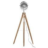 Nautical Tripod Floor Lamp Search Light Modern Chrome Head with Mesh - Top-Down View