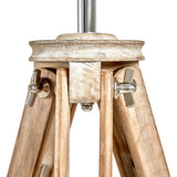Nautical Tripod Floor Lamp Search Light Modern Chrome Head with Mesh - 45-Degree Angle