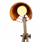 Scandi Modern Natural Wooden Table Lamp Rustic Retro Designer Vintage Light - Side View