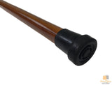 92cm WOODEN WALKING STICK Wood Cane Pole Carved Varnished Deluxe Quality Sturdy - Brown - 45-Degree Angle