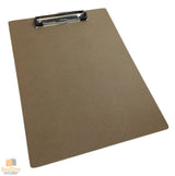 A4 Hardboard Clipboard with Wooden Finish for Office and Restaurant Use - Side View