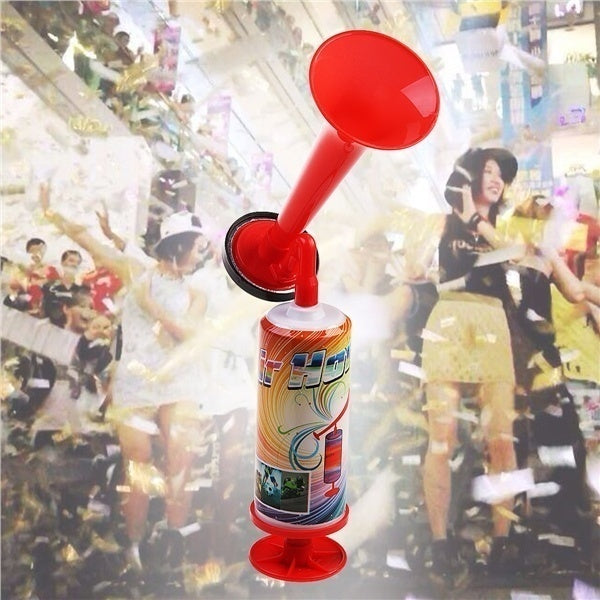 Reusable Handheld Air Horn - Loud Pump Action Klaxon for Parties and Events