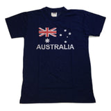 Adult AUSTRALIAN T Shirt Australia Day 100% COTTON Souvenir Tee Top Flag - Blue - X-Large - Front View