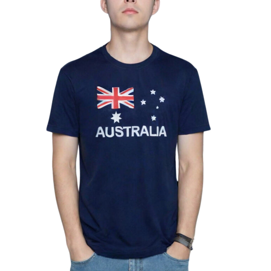 Adult AUSTRALIAN T Shirt Australia Day 100% COTTON Souvenir Tee Top Flag - Blue - X-Large, image 4