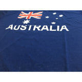 Adult AUSTRALIAN T Shirt Australia Day 100% COTTON Souvenir Tee Top Flag - Blue - X-Large - Rear View