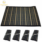 Set of 4 BAMBOO PLACEMATS Dinner Table Decor Party Natural Party 45x30cm BULK - Rear View