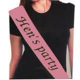 Party Sash Bride Birthday Hen Night Girls Womens Celebration Sash - Pink - Side View