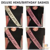 Bridal Sash for Celebrating Hen Parties and Milestone Birthdays - Ideal for 18th and 21st Events! - Top-Down View