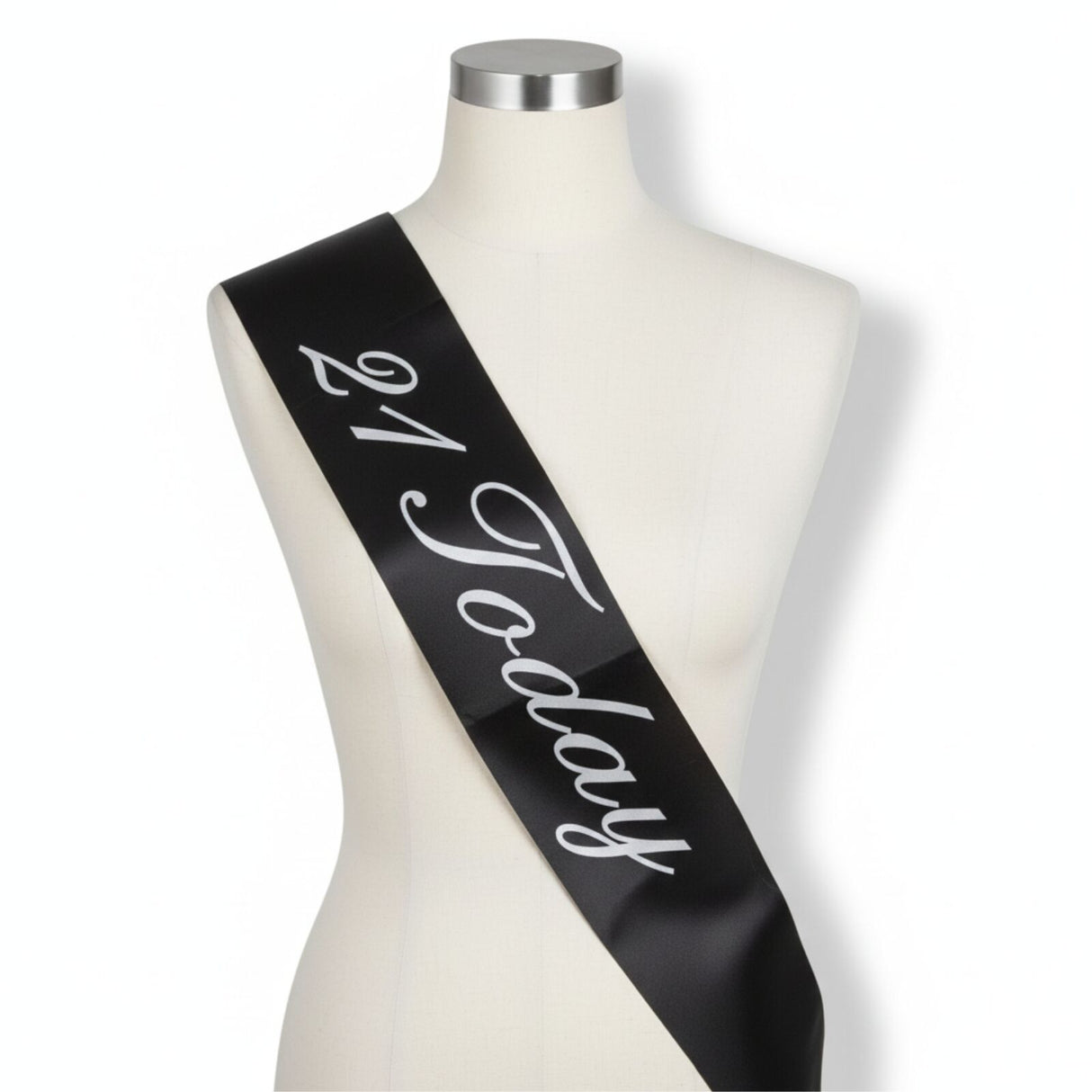 21 Today! Black Sash for 21st Birthday Girls' Night Out - Perfect Celebration Accessory