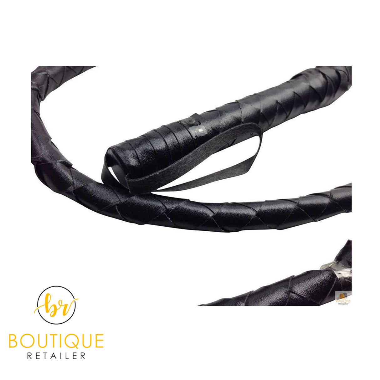 Faux Leather Cowboy Riding Whip Costume Accessory - 180cm Fancy Dress