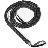 Faux Leather Cowboy Riding Whip Costume Accessory - 180cm Fancy Dress - Front View