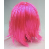 Vibrant Hot Pink Bob Wig with Straight Fringe - Ideal for Cosplay and Themed Parties - 45-Degree Angle