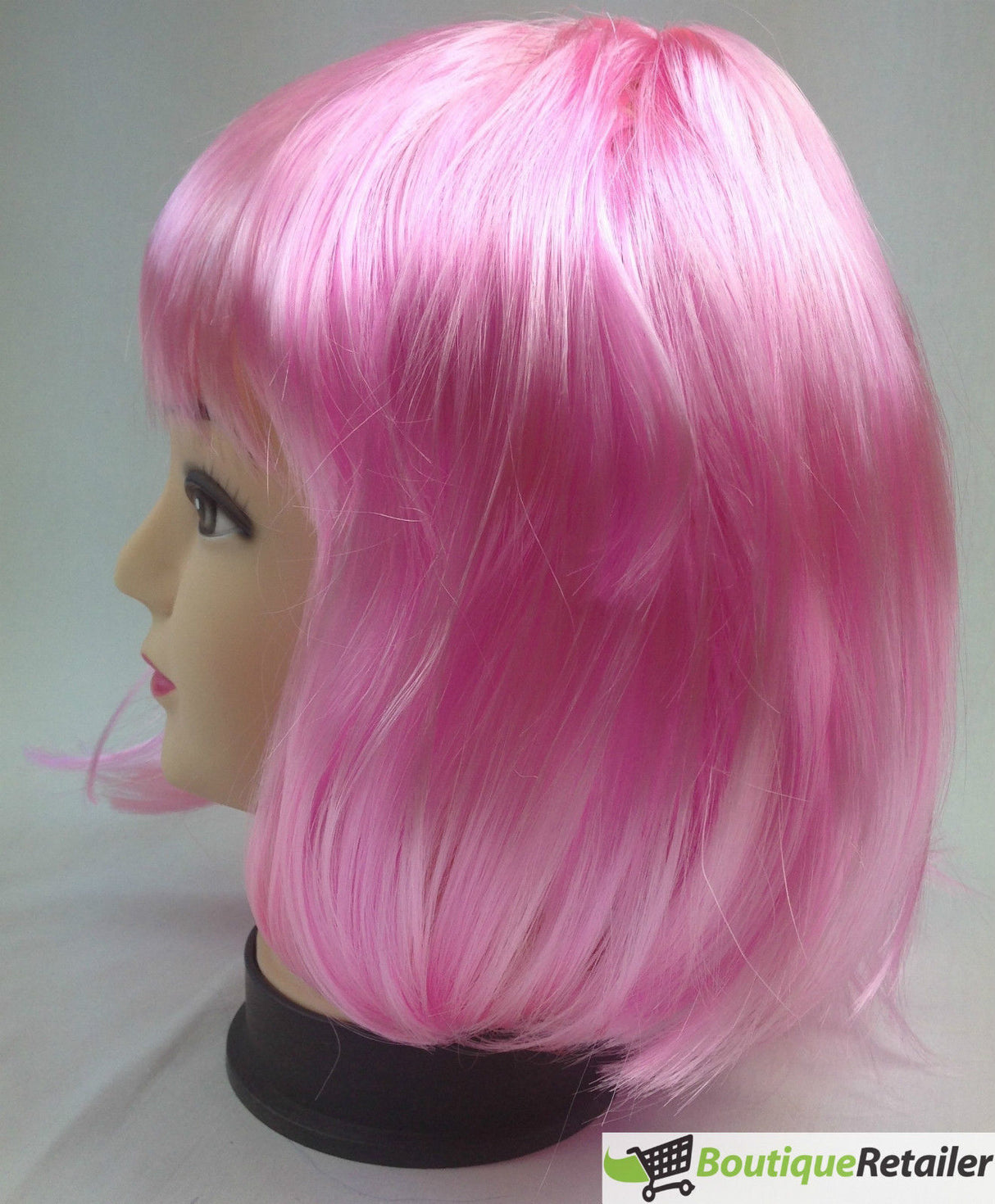 Light Pink Fringe Bob Wig for 20s and 50s Themed Parties