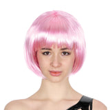 Light Pink Fringe Bob Wig for 20s and 50s Themed Parties
