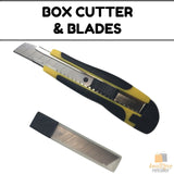 BOX CUTTER & BLADES Knife Retractable Blade Snap Off Razor 18mm Durable Opener - Front View