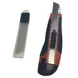 BOX CUTTER & BLADES Knife Retractable Blade Snap Off Razor 18mm Durable Opener - Top-Down View