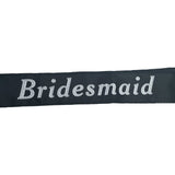 Hens Night Satin Sash Bridal Party Girls Wedding Bridesmaid Accessory - Black