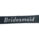 Hens Night Satin Sash - Bride to Be (Black) - Front View