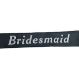 Hens Night Satin Sash - Bride to Be (Black) - Side View