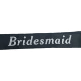 Hens Night Satin Sash Bridal Party Girls Wedding Bridesmaid Accessory - Black