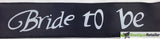 Bride-To-Be Satin Sash for Hen's Night - Perfect Celebration Accessory (Black) - Side View